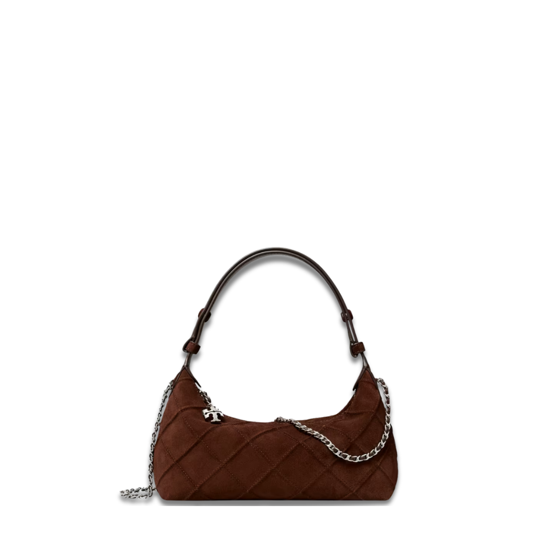 Tory Burch Bunny Knot Suede Pochette