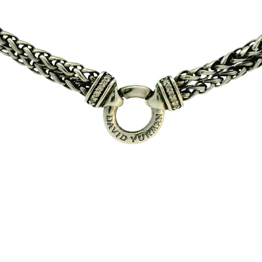 David Yurman Sterling Silver Double Wheat Chain Necklace