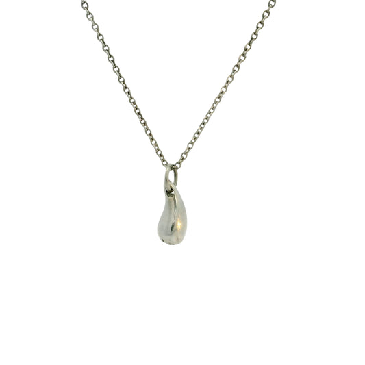 Tiffany & Co Elsa Peretti Sterling Silver Teardrop Necklace