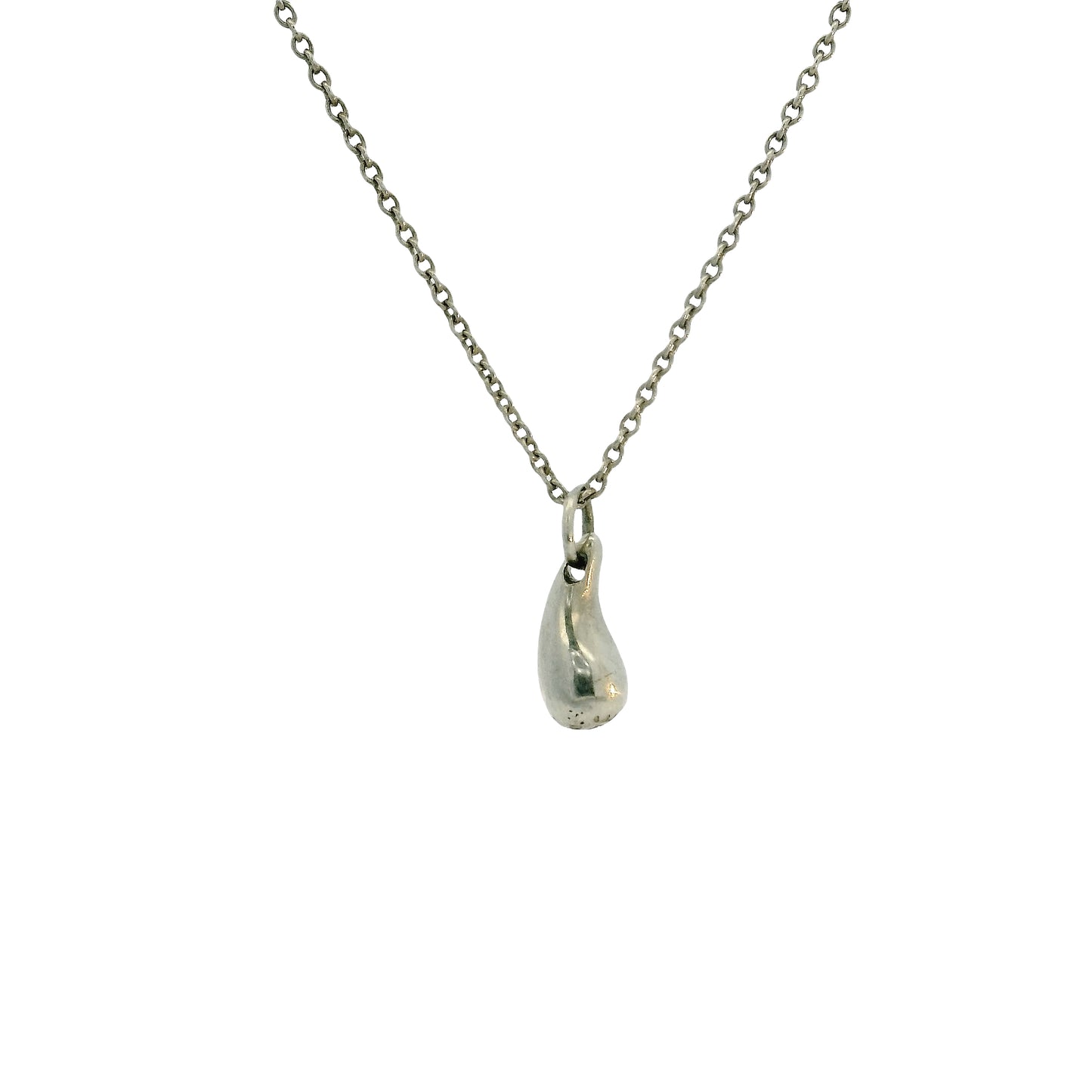 Tiffany & Co Elsa Peretti Sterling Silver Teardrop Necklace