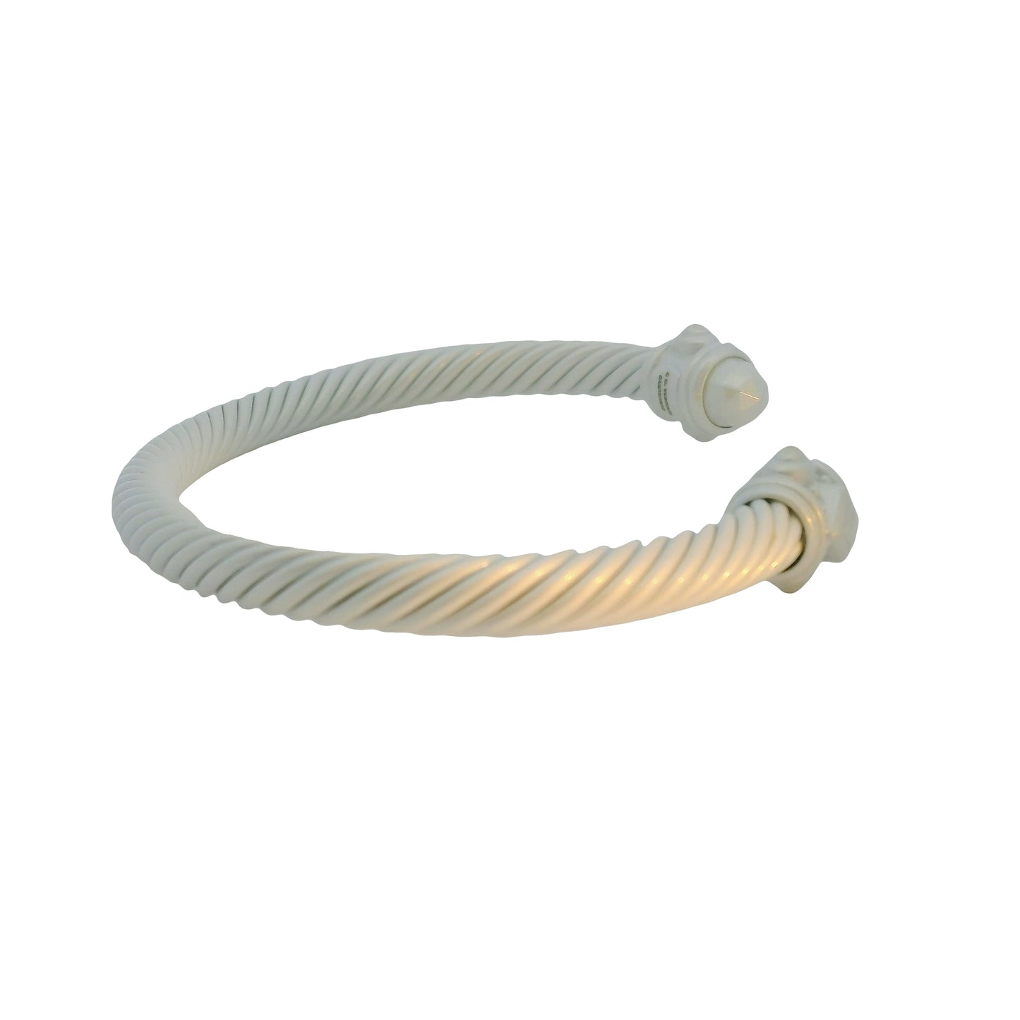 David Yurman White Aluminum Renaissance Cable Cuff