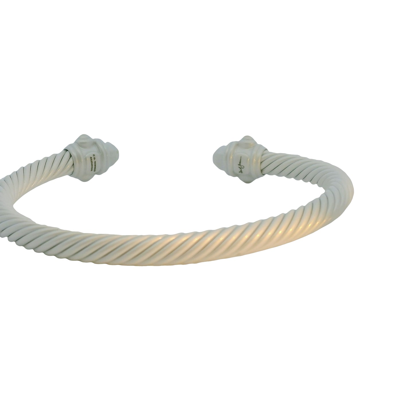 David Yurman White Aluminum Renaissance Cable Cuff