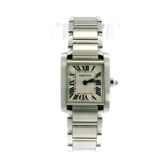 Cartier 20mm Stainless Steel Tank Française Watch