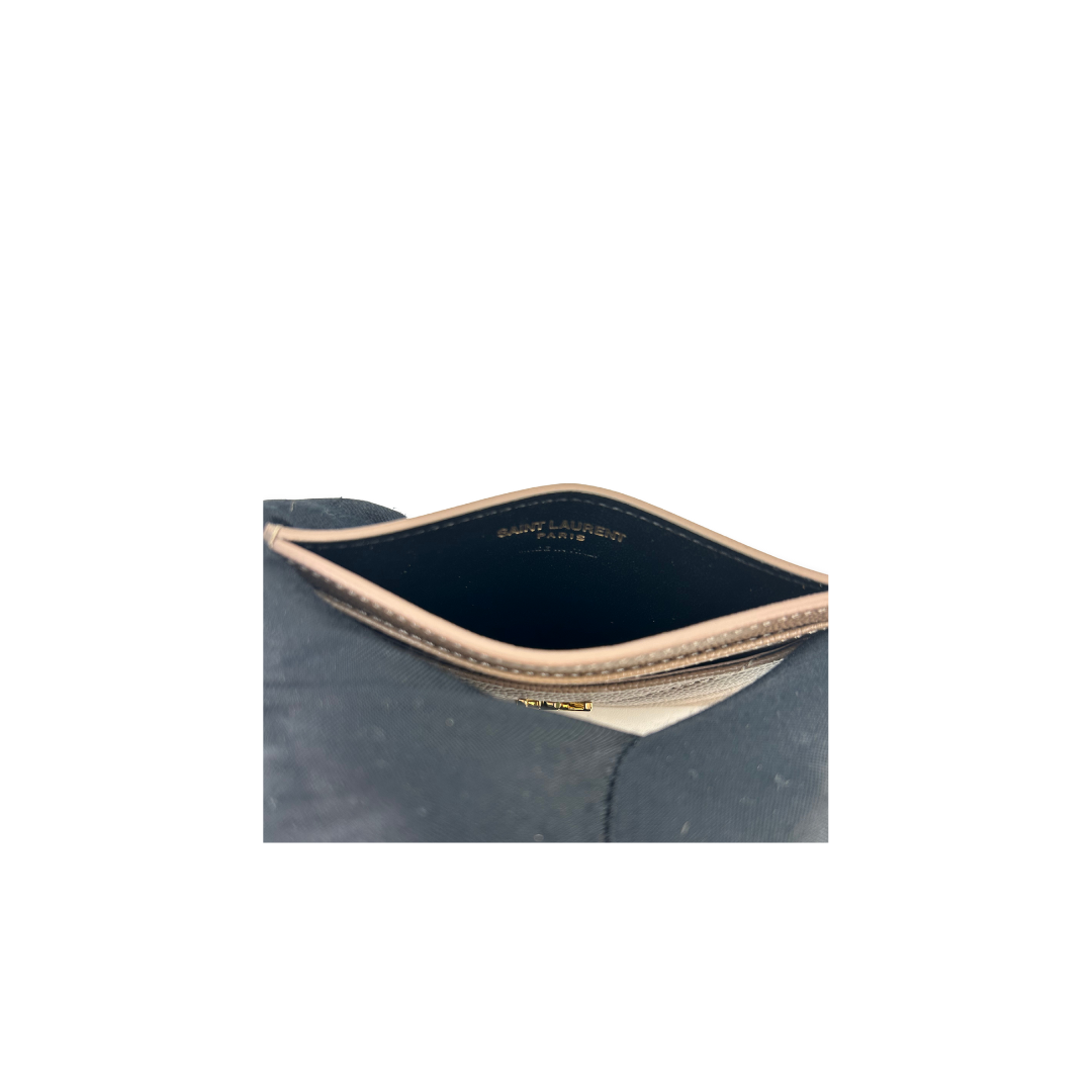 YSL Taupe Cassandre Card Case