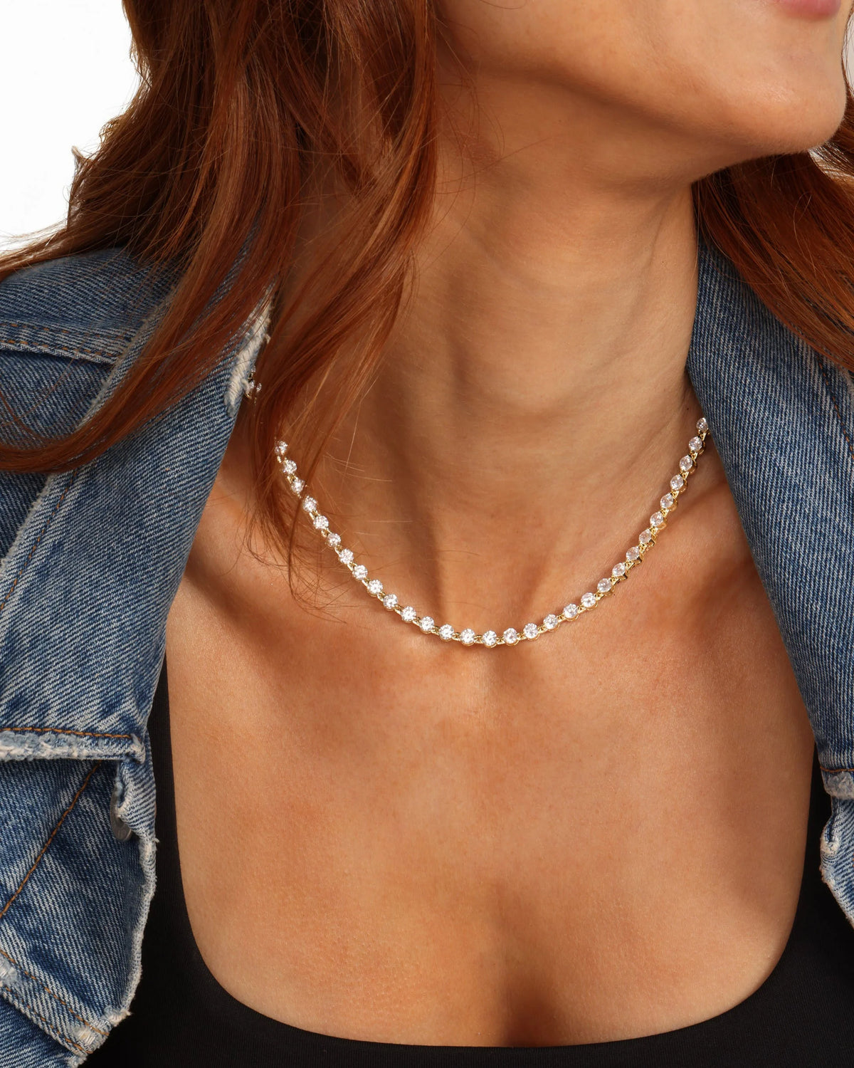 Melinda Maria She's An Icon Tennis Necklace