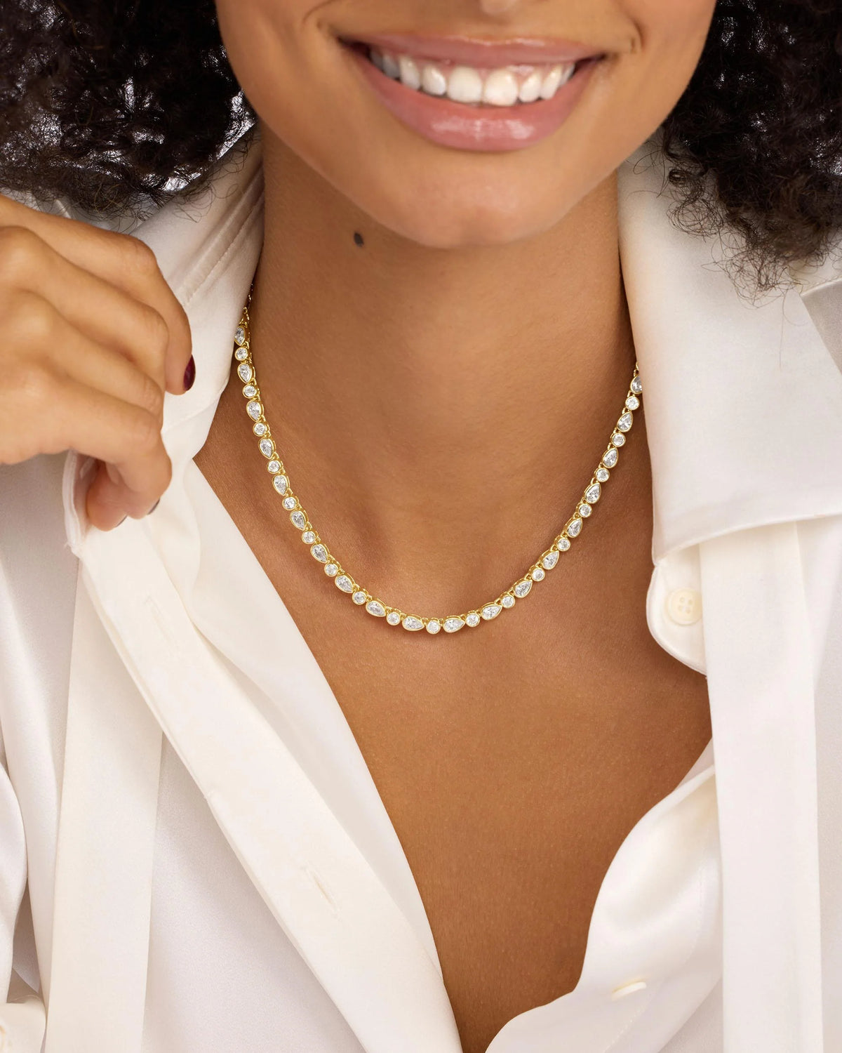 Melinda Maria Isla Tennis Necklace