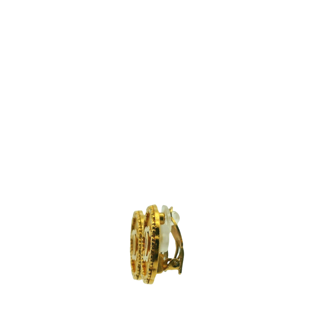 Chanel Gold Coin Clip-On Earrings