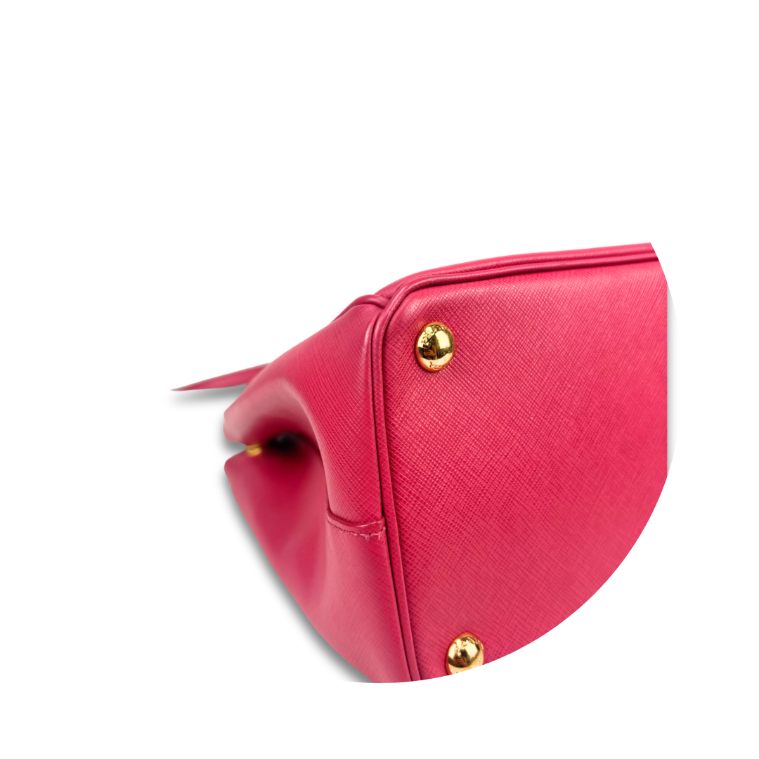 Prada Small Hot Pink Double Zip Galleria