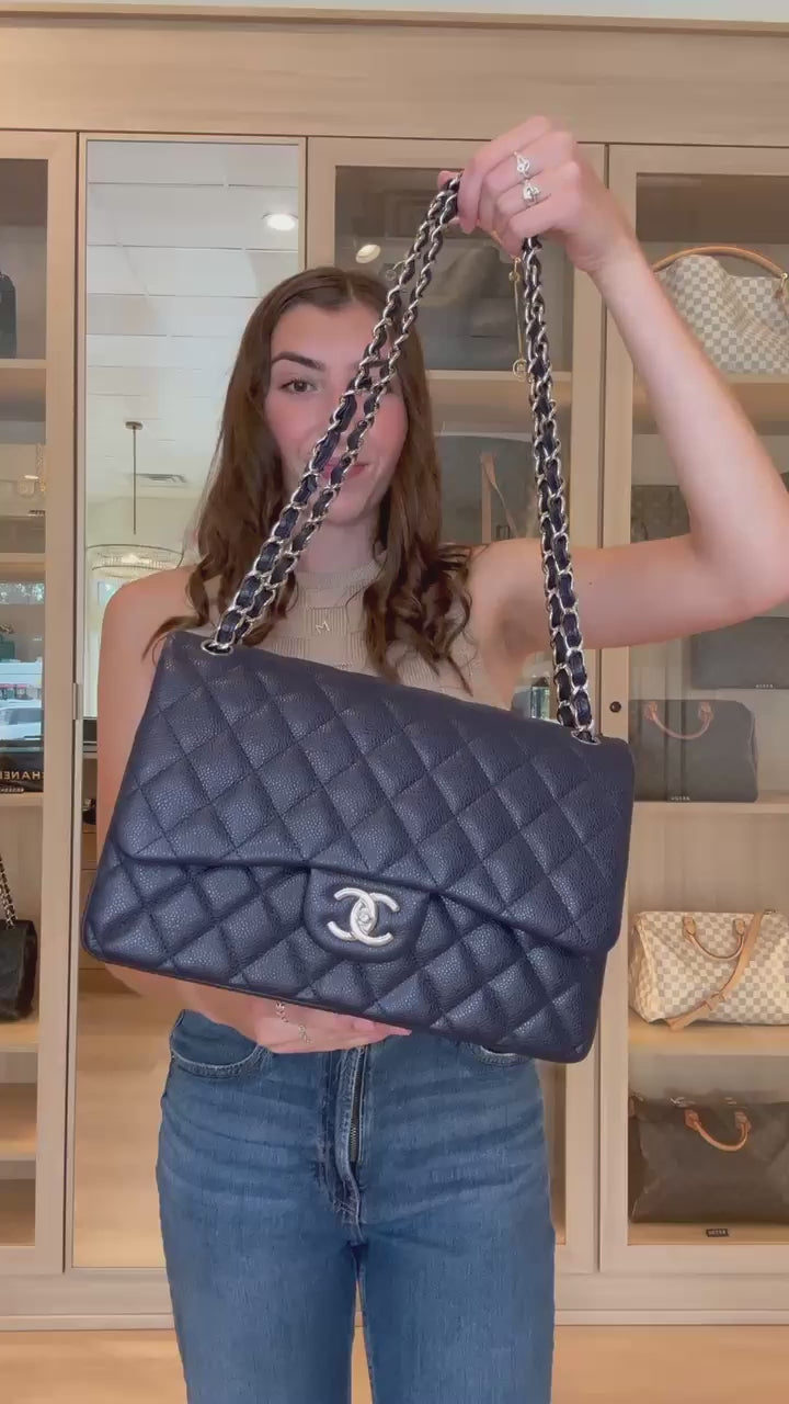 what is the largest chanel flap bag