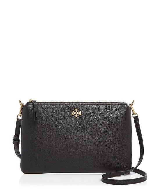 Tory Burch Mercer Pebbled Top-Zip Crossbody