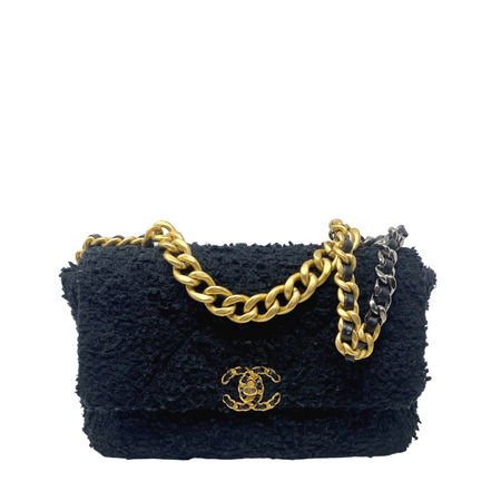 Chanel 19 tweed crossbody bag Chanel Black in Tweed - 31365859
