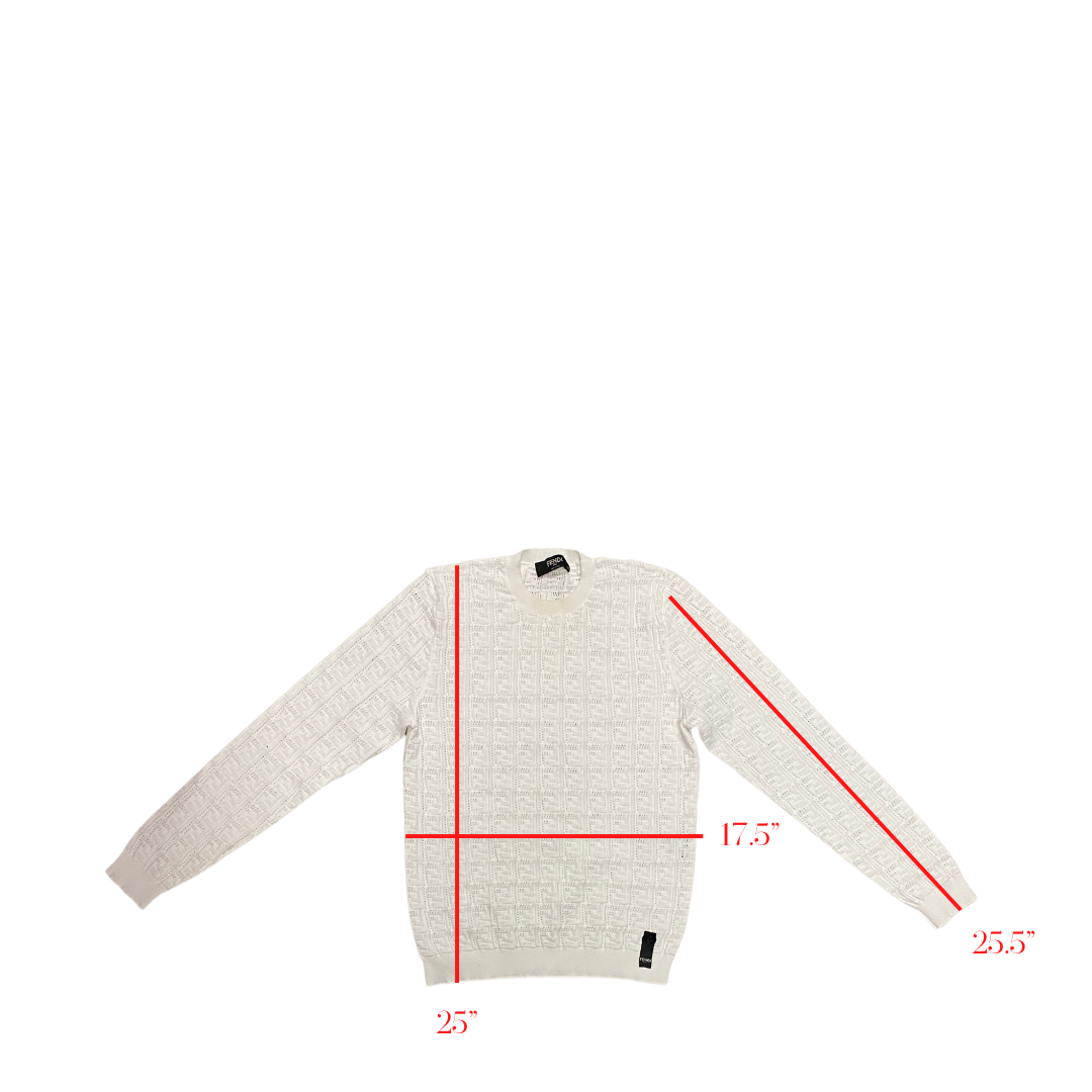 Fendi White Textured Knit Sweater Lola Saratoga - Main Image
