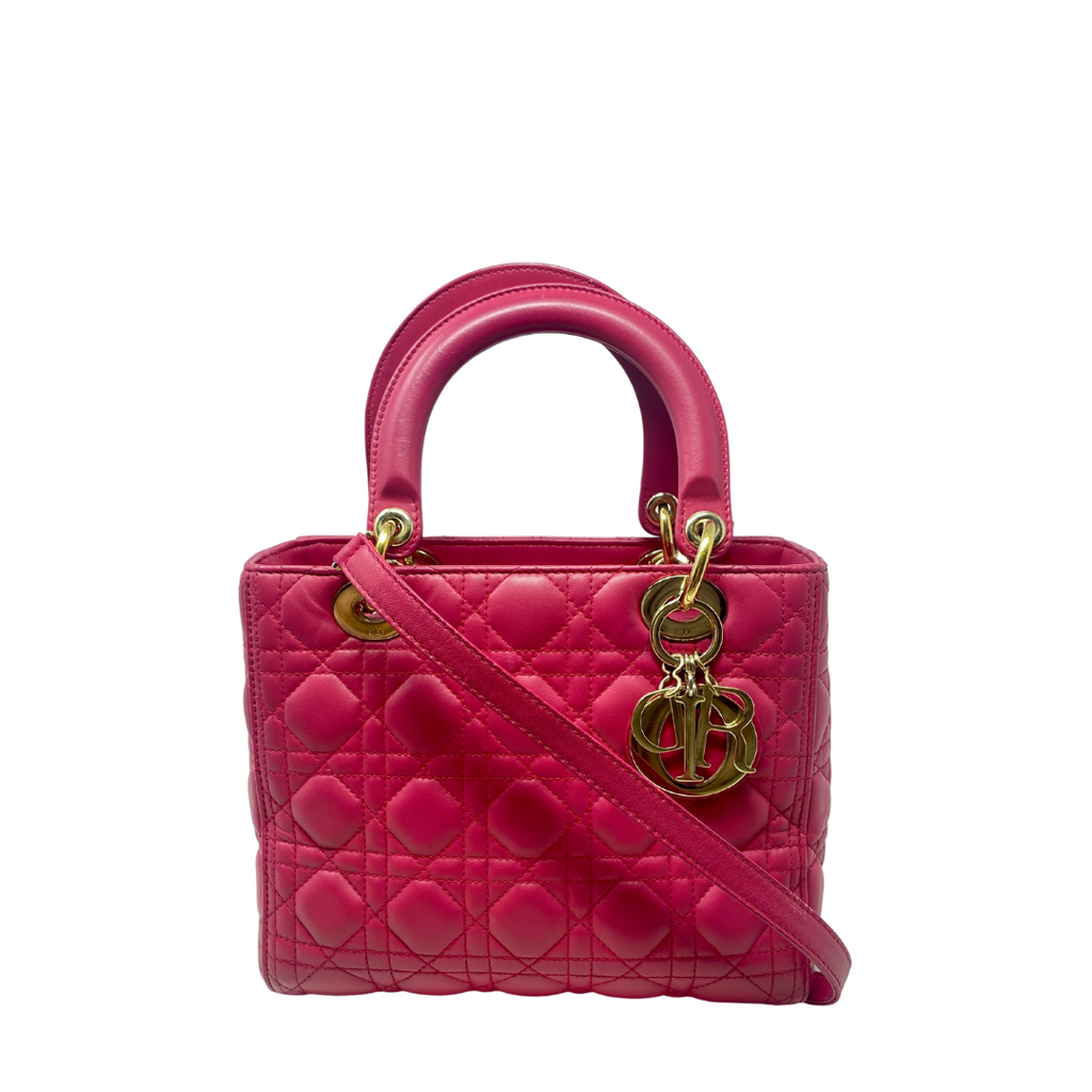 Christian Dior Pink Snakeskin Medium Lady Dior Tote – STYLISHTOP