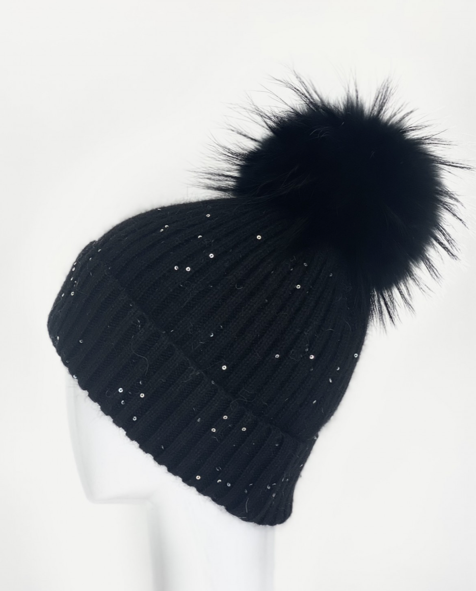 Linda Richards Sequin Pom Hat