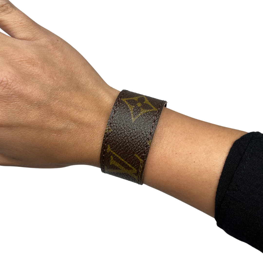 MUST HAVE Up-Cycled Louis Vuitton Leather Bracelets